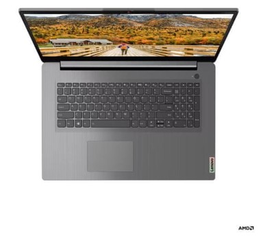 LENOVO Laptop IdeaPad 3 / Ryzen 7, 17.3", 1920x1080, 12GB, 512GB, FreeDOS, siva